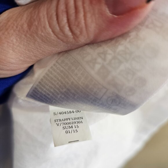 BANANA REPUBLIC NWT White Linen Tie Waist Spaghetti Strap Midi Sundress~Size 0 - Picture 11 of 11